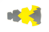 Наклейка на бак MOTOSTAR (силікон, жовта) (5010)