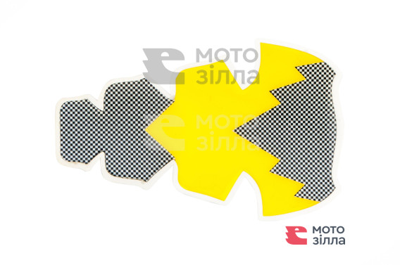 Наклейка на бак MOTOSTAR (силікон, жовта) (5010)