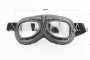 Очки для шлема "РЕТРО" черные, стекло прозрачное MT-006