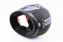 Шлем закрытый 825-1 XS- ЧЕРНЫЙ матовый с рисунком сине-бело-красным "69" (возможны дефекты покраски)
