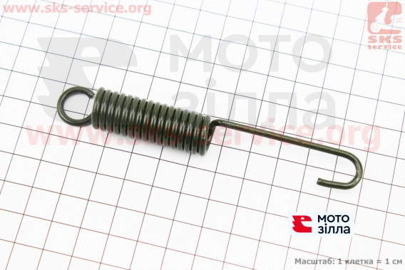 Пружина подножки боковой (?L110мм, D15мм, 16 витков), зеленый