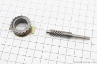 Шестерня спідометра (метал) + черв'як Honda DIO, тип 2 Standart