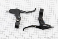 Гальмівні ручки V-brake, алюмінієві, чорно-сірі RS360A