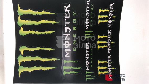 Наклейки (набор)   спонсор   MONSTER ENERGY   (25х20см)   (#5989H)