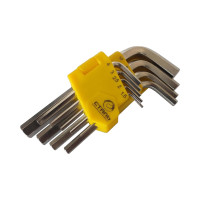 Набір ключів Г-подібних НЕХ шароподібних 9 одиниць 1,5-10 мм Сталь 30-01595