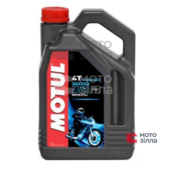 Олива моторна мінеральна 4T, 4л (20W-50, 3000, API SG) MOTUL (#107319)