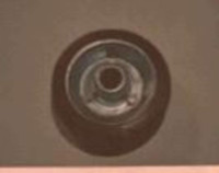 Колесо для тачек и платформ (литая резина)   (75/25- 45mm, игольчатый подшипник)   MRHD