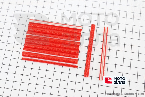 Світловідбивачі на спиці 5х75мм, 12шт к-кт, червоні JY-1201
