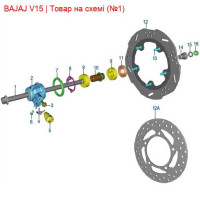 Вісь (М12х1.25х232) переднього колеса Bajaj V15 JH131011