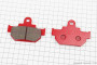 Тормозные колодки (дисковые) SUZUKI-GZ 250/GZ 125/TU 250/TU 250/VL 250/LS 650; SIAMOTO-Geco 250 к-кт красные