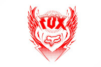 Наклейка   логотип   FOX   (31x28см)   (#5765)