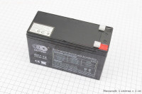 Акумулятор 12V 7Ah OT7-12 SLA (Розмір: 151x65x94 mm) для ДБЖ, іграшок та ін., OUTDO