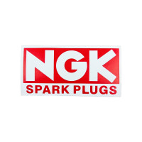 Наклейка логотип NGK (размер: 11х6см) (#0241) (N-1465)