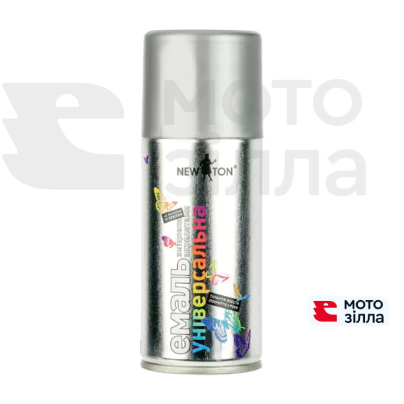 Краска аэрозольная эмаль супер-хром Newtone 400 мл (серебро)