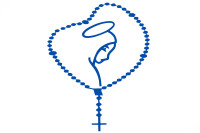Наклейка декор CHAIN (16x14см, синя) (# 5622)