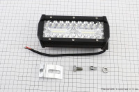Фара дополнительная светодиодная влагозащитная - 20+20 LED с креплением, прямоугольная 79*165мм, SUPER LIGHT
