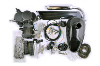 Двигатель велосипедный (в сборе)   80сс   (мех.старт., бак, ручка газа, звезда, цепь)   EVO   (mod:2)