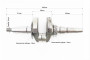 Коленвал под конус L=255мм 168F, рабочий ход 45мм, для двигателя GX-160 - 5,5л.с.