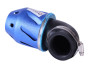 Фильтр нулевой "Пуля" синий Ø42mm 90° (125-150сс)- АМ 4T GY6 125/150