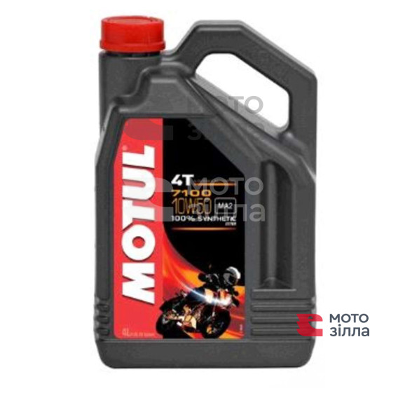 Масло моторное синтетическое 4T, 4л (10W-50, 7100, API SL/SJ/SH/SG) MOTUL (#104098)