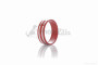 Шайба посадочная рулевой колонки (кольцо) вело алюминиевая, h10, d29 (красная) #QC-002