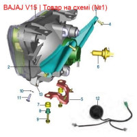 Фара головного света в сборе Bajaj V15 JH401008