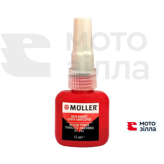 Фіксатор різьби для роз'ємних з'єднань Muller Moderate Screw Stabilizer, 15мл 31-00339