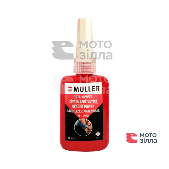 Фіксатор різьби для роз'ємних з'єднань Muller Moderate Screw Stabilizer, 50мл 31-00247