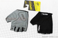 Перчатки без пальцев XL черные, с гелевыми вставками под ладонь SBG-1457