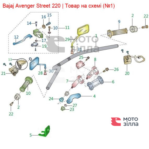 Руль Bajaj Avenger PD151007