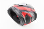 Шлем модуляр, закрытый с откидным подбородком + откидные очки BLD-162 S (55-56см), ЧЁРНЫЙ матовый с красно-серым рисунком F-2