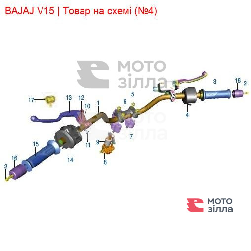 Перемикач управління правий Bajaj V15 JH401402