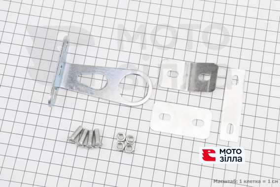 Кріплення переднього кошика за шток вилки + (пластини, шайби, болти, гайки), TH-152/158/166/176/193