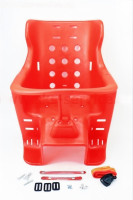 Сидіння для перевезення дітей пластмасове заднє, міцн. на багажник, червоне