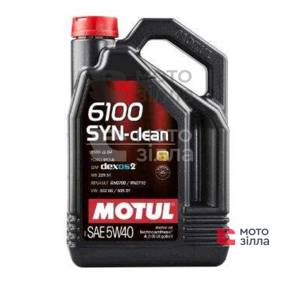 Олива моторна напівсинтетична автомобільна 4л 5W-40 6100 SYN-CLEAN MOTUL (#107942)