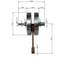 Колінвал веломотор KOMATCU (mod.A)