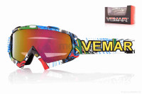 Очки кроссовые  "VEMAR"  #MJ-16/QL037/GRAFFITI, визор хамелеон