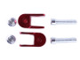 Удлинитель заднего амортизатора, комплект: 2 шт. 25mm (c болтами и гайками), красный - CG125/150, CB125/150