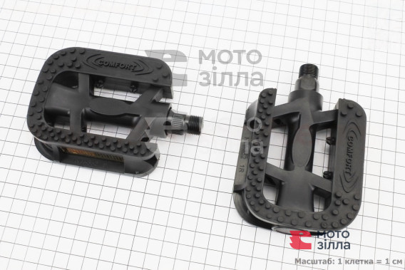 Педалі CITY 9/16" (109x82x26mm) пластикові, чорні NW-352