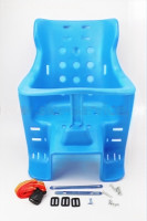 Сиденье для перевозки детей пластмассовое заднее, крепл. на багажник, синее