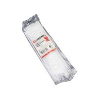 Хомут-стяжка пластиковий 4,8x300мм кількість: 100шт, білий TC-4830 INTERTOOL