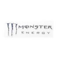 Наклейка шильдик MONSTER ENERGY (19x7см, алюміній, хром) (4750)