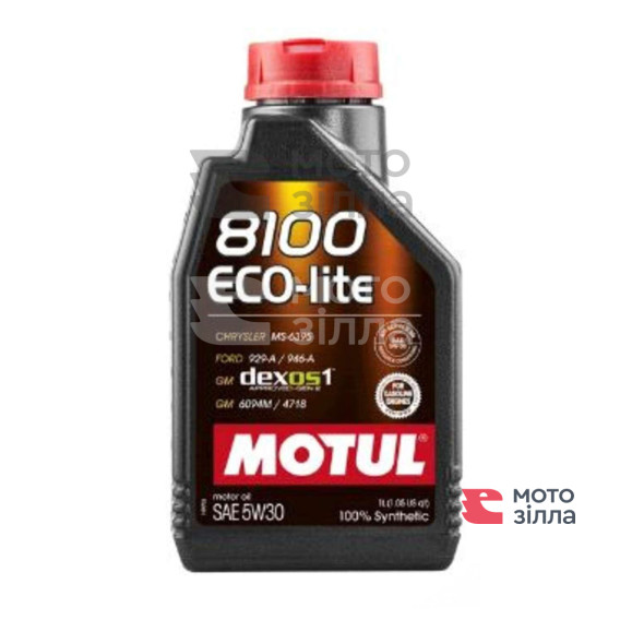 Олива моторна синтетична автомобільна 1л (5W-30, 8100 ECO-LITE) MOTUL (#108212)