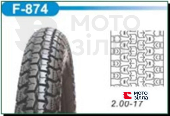 Мотошина   2,00 -17   TT (MARELL  F-874, камерная)   LTK