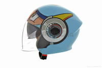 Шлем открытый (подростковый)  "DAVID"  (#D226, регулятор размера, очки, blue)