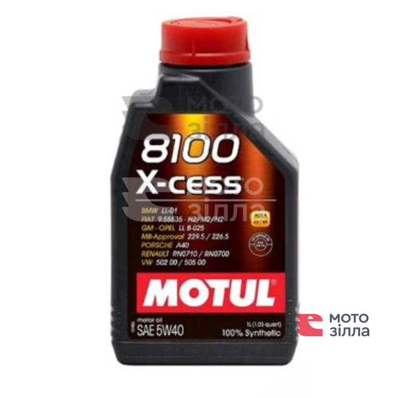 Олива моторна синтетична автомобільна 1л (5W-40, 8100 X-CESS) MOTUL (#102784)