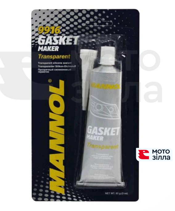 Герметик 85г (силіконовий, Вулканізуючий) (9916 Gasket Maker Transparent) MANNOL