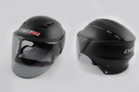 Шлем открытый   (mod:100) (аэроформа, черный визор) (size:L, черный матовый)   LS2