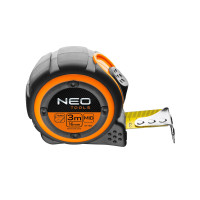 Рулетка Neo Tools, 3м x 16мм, 2 фиксатора сматывания, магнит