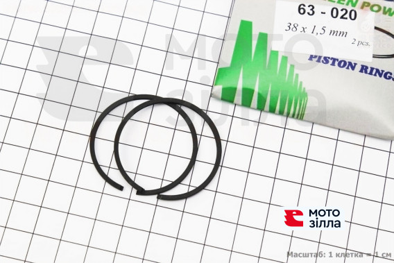 Кольца поршневые 38х1,5мм Husqvarna-137/235R, OLEO MAC 936/937/SPARTA 37/SPARTA 38, JONSERED CS2137/CS2138, Partner-350/351, EFCO 136/137, FS-350